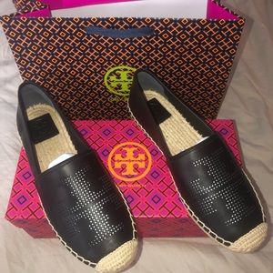 **SOLD** Tory Burch Espradrille Leather Flats 8